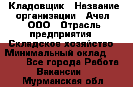 Кладовщик › Название организации ­ Ачел, ООО › Отрасль предприятия ­ Складское хозяйство › Минимальный оклад ­ 20 000 - Все города Работа » Вакансии   . Мурманская обл.,Заозерск г.